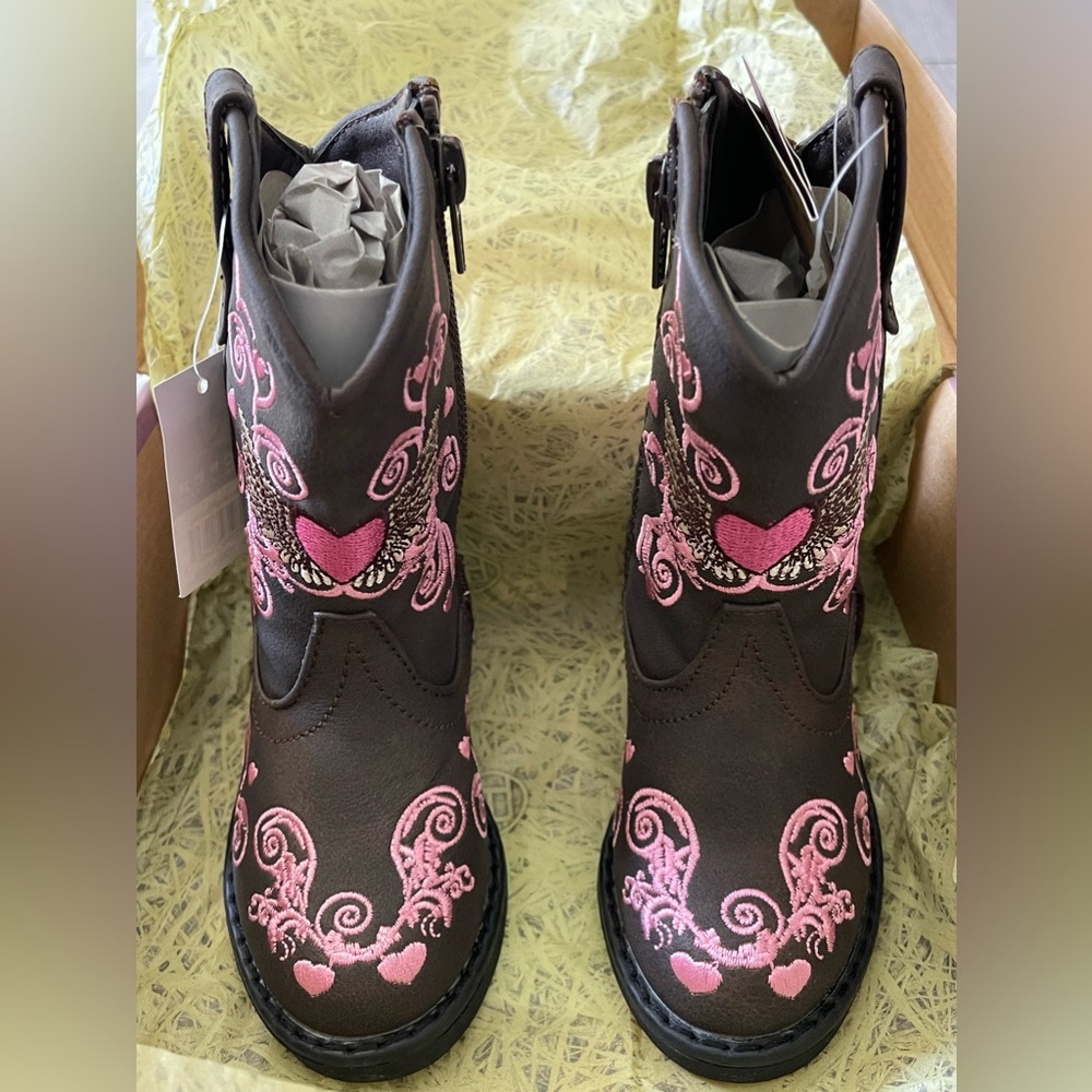 COPY - ROPER INFANT'S WINGED HEART WESTERN BOOTS